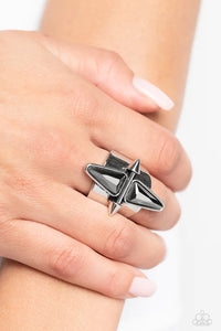 Combustible Compass Silver Ring