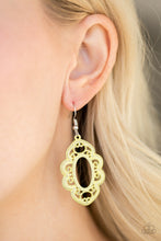 Load image into Gallery viewer, Mantras and Mandalas Yellow Earring
