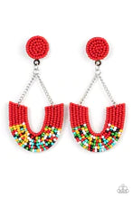 Load image into Gallery viewer, Make it RAINBOW Red Post Earring
