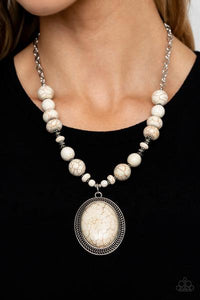 Home Sweet HOMESTEAD White Necklace